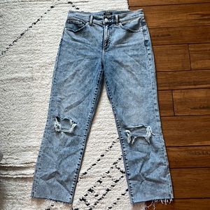 Express straight ankle high rise jean